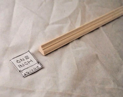 CROWN MOLDING #3 - trim 22" long dollhouse miniature 2pcs 1/12 scale basswood