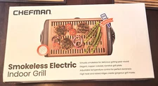 Chefman RJ23-SG-COPPER Electric Indoor Smokeless Grill  Brand New