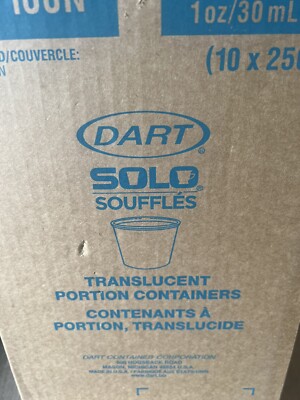 Polystyrene Portion Cups, 1 oz, Translucent, 2500/Carton