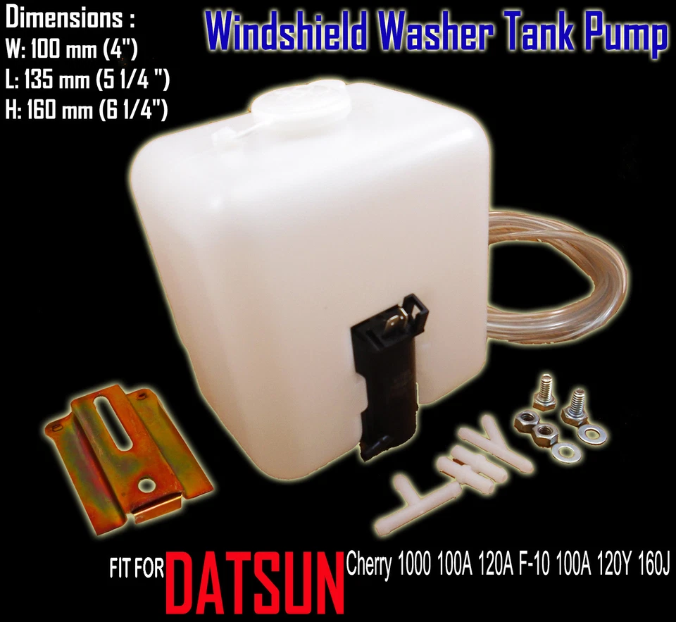 Bomba de tanque lavadora para parabrisas Datsun Cherry 1000 100A 120A F10 100A 120Y 160J Foto 2 de 4