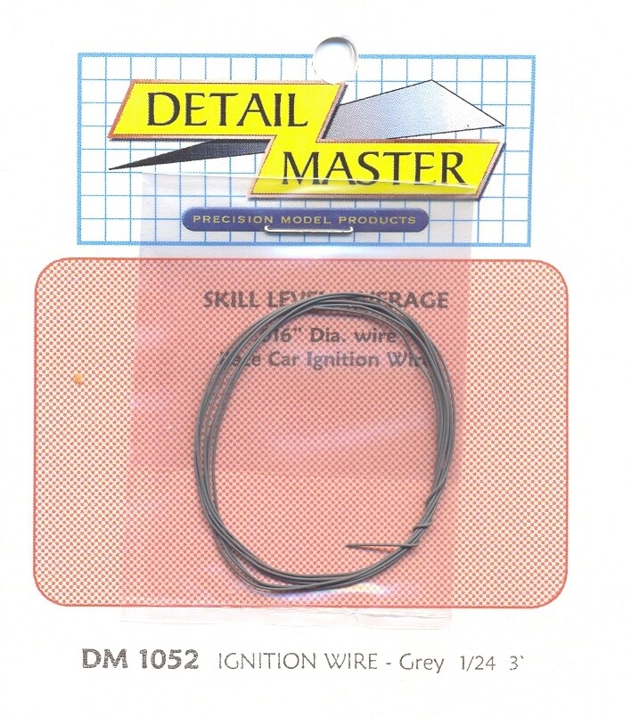 Detail Master 1052 x 1/24-1/25 2ft. Race Car Ignition Wire Grey