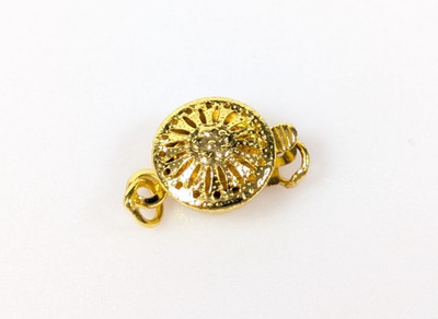 14K Gold Filled 14/20 Yellow Gold Filigree Finding Flower Box Finding Clasp Claw