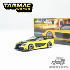 Tarmac Works 1:64 RX-7 VeilSide Fortune7 Yellow Black Diecast Model Car