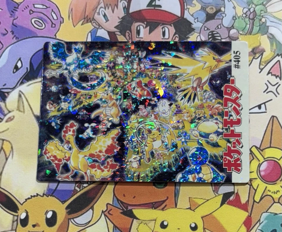 Pokemon Vintage Monstruos de Bolsillo Venta HOLO Prisma Pegatina 1999 Bandai Nintendo Foto 3 de 4