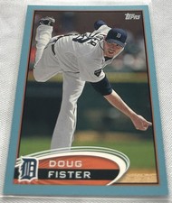 2012 Topps Baseball Doug Fister Detroit Tigers Wal-Mart Blue Parallel #201
