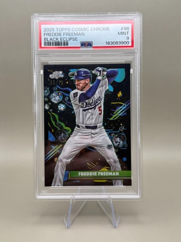 2025 Freddie Freeman Cosmic Chrome #98 Black Eclipse 9/10 PSA 9