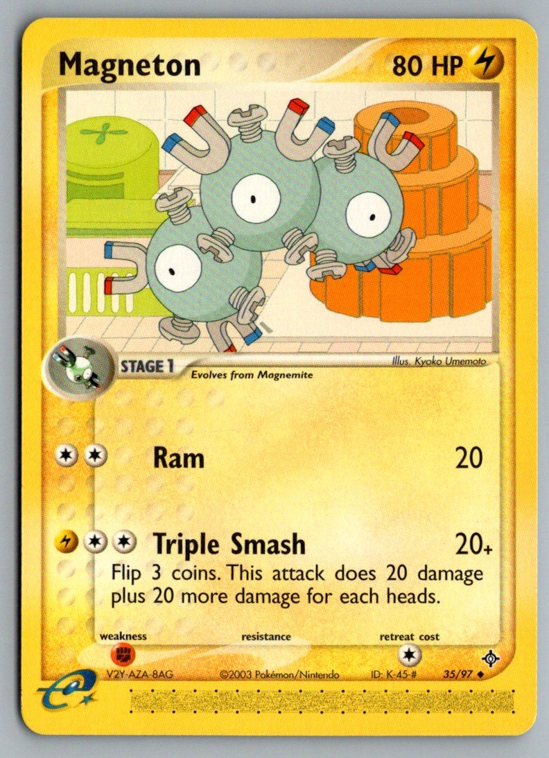 Magneton 35/97 Uncommon Dragon Pokemon Lightly Played