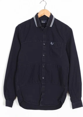 Camisa FRED PERRY Hombres Talla S Manga Larga Oxford Azul VR3740 - Imagen 1 de 4