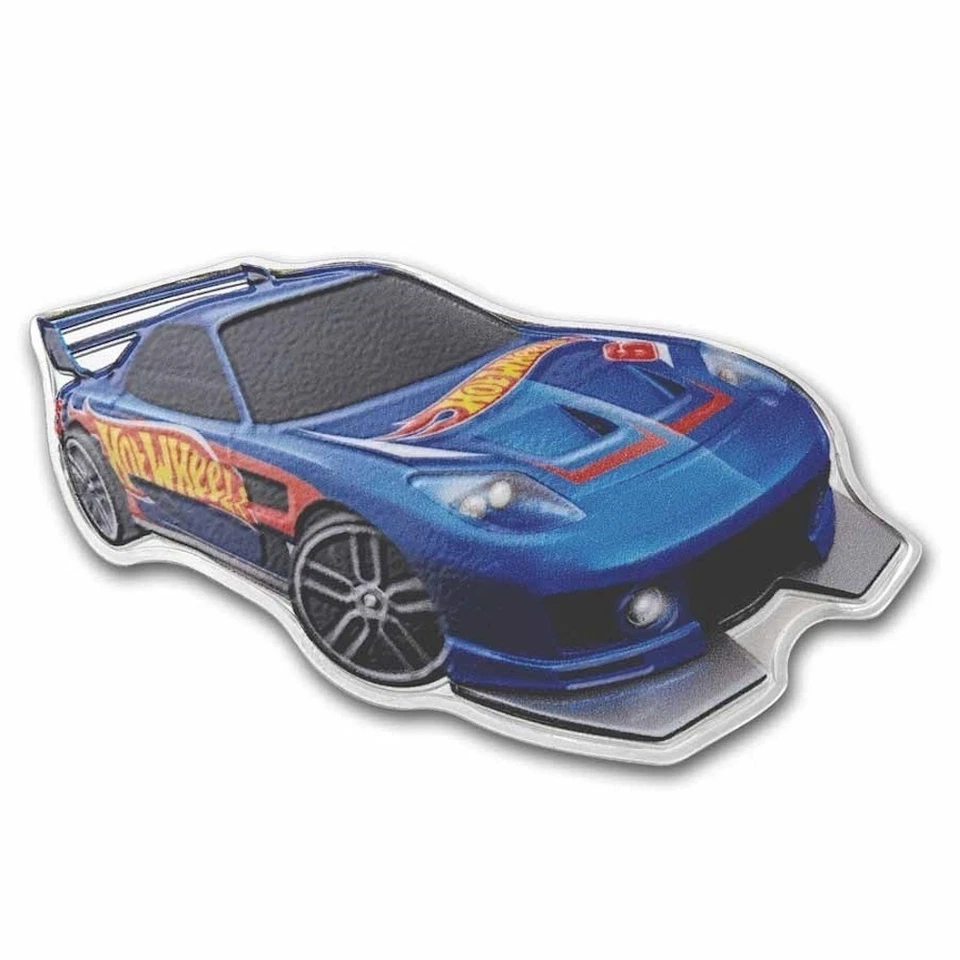 Moneda PAMP Hot Wheels™ 2025 24/Seven™ en forma y coloreada Foto 2 de 4
