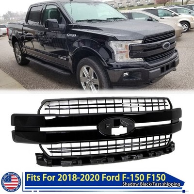 Shadow Black Front Bumper Upper Grille For Ford F-150 F150 Lariat 2018 2019 2020