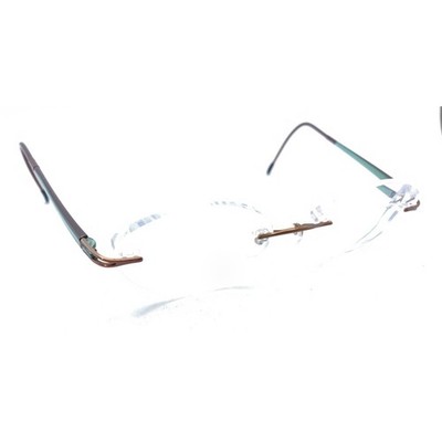 Silhouette 7622 40 6056 Titanium Brown Green Rimless Eyeglasses Frames 19 140