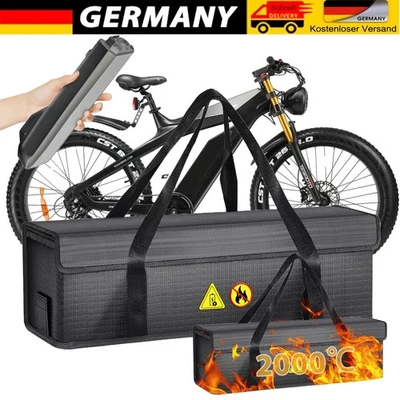 MARKENLOS E-Bike Akku Tasche Wasserdicht Feuerfeste Box für Fahrrad Akku Zubehör Safe Bag