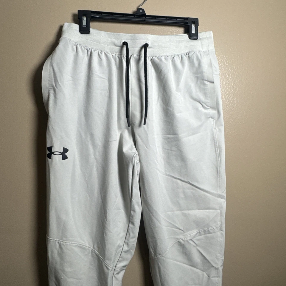 Under Armour UA Sportstyle Joggers Training Pants Stretch White Pockets L - Image 2 of 3