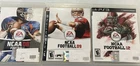 NCAA Football 08 + 09 + 12 PS3 PlayStation 3 Tested Read Desc