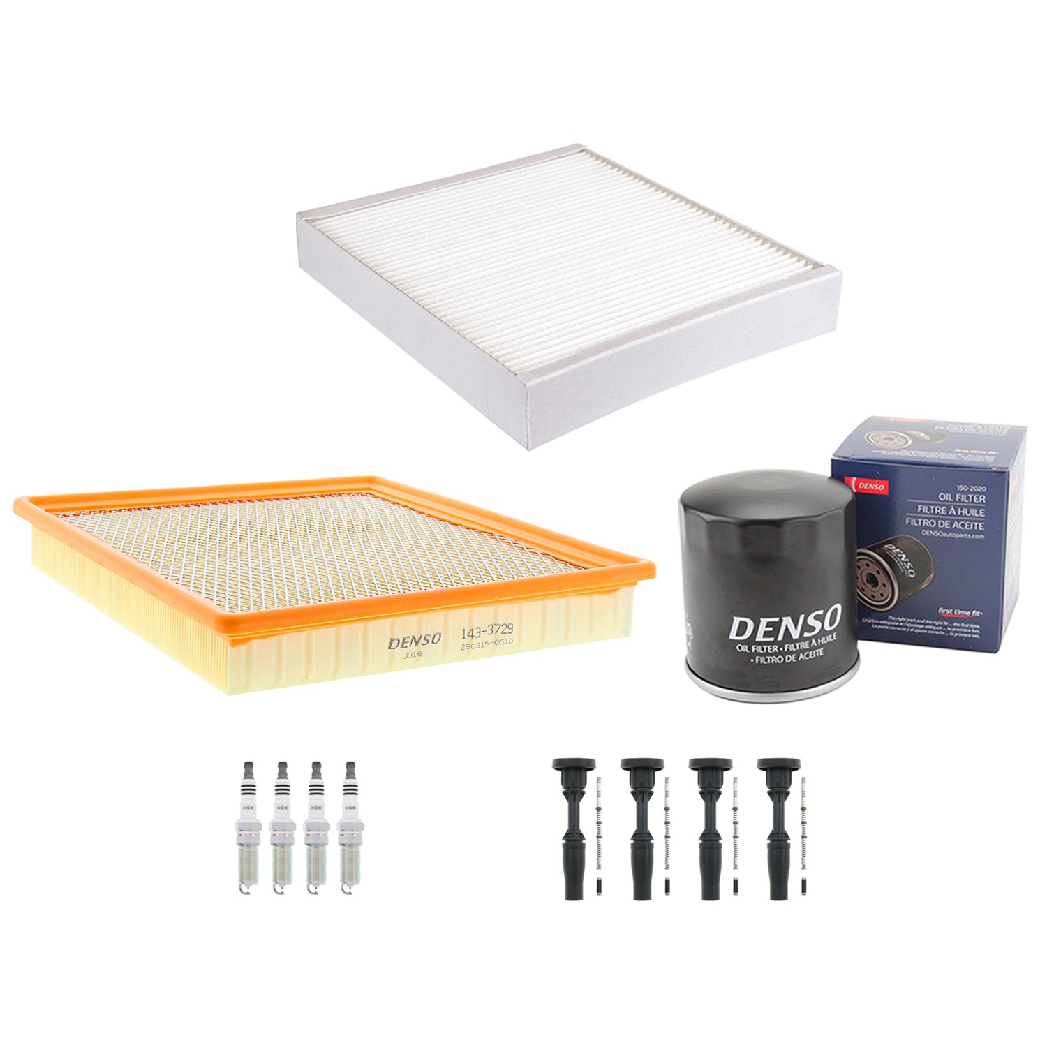 Denso Tune Up Kit NGK 4 Spark Plugs and Boots Kit for Impala Malibu Regal L4