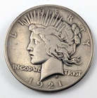 1921 High Relief Peace Silver Dollar Very Fine VF Details Key Date