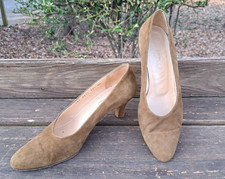 Vintage Gucci Brown Suede Kitten Healed Pumps Euro 38.5 AA NEEDS REPAIR US 7
