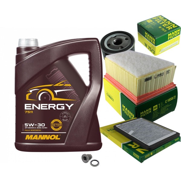 Inspektionspaket 5L Mannol Energy 5W-30 FüR Renault Megane I 1.6 16V 1.4 1.8-image