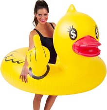 Giant Inflatable Duck Pool Float Adult Ride On Raft PVC Lake Beach Party Float