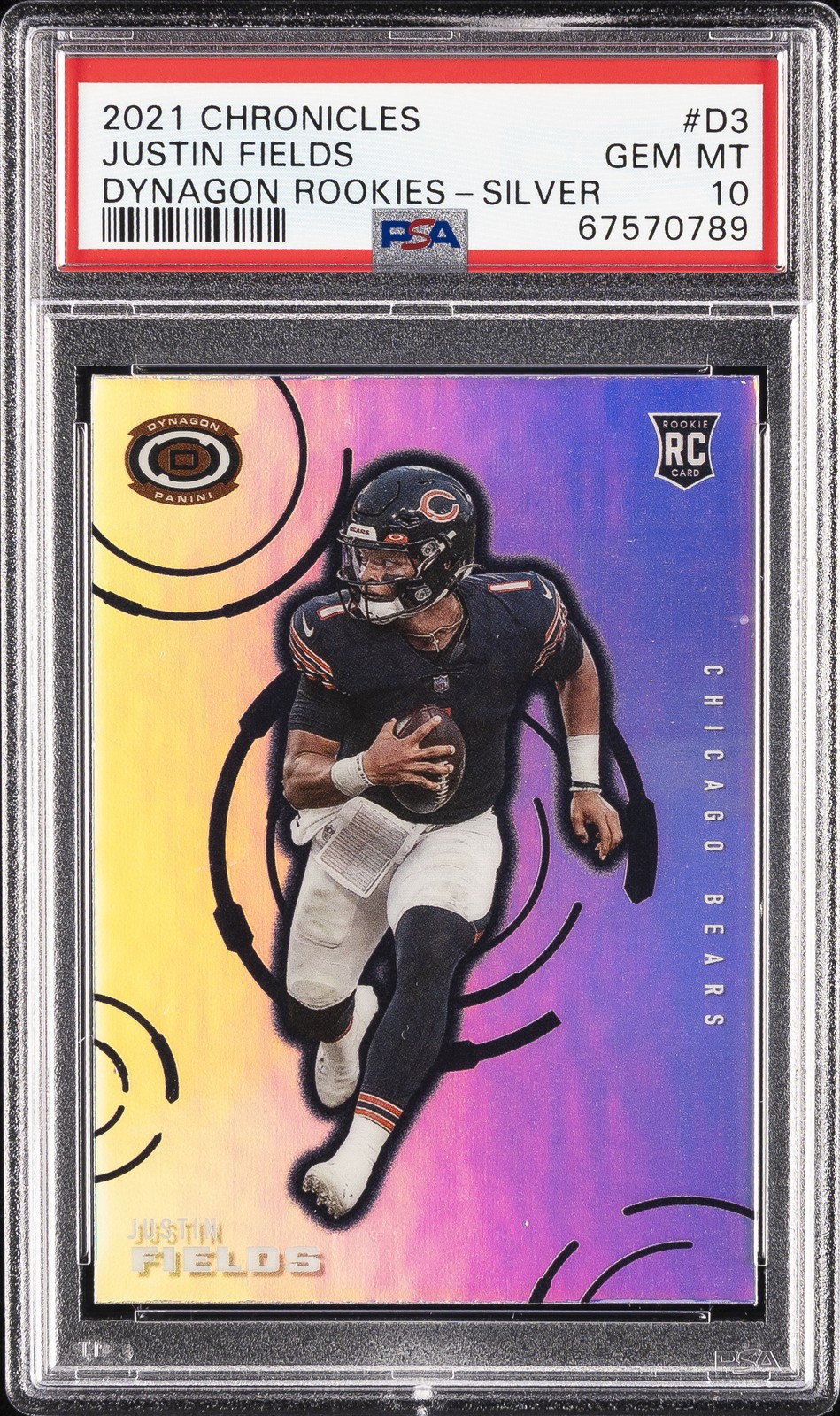 Justin Fields Panini Chronicles Dynagon Rookies #D3 Silver