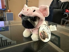 NEW w TAG - GUND Doug The Pug Pig Plush 5  Dog Pink Hoodie Stuffed Animal Toy