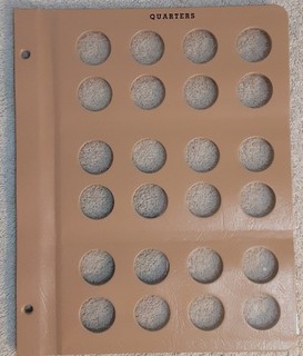 DANSCO BLANK ALBUM PAGE FOR WASHINGTON QUARTERS