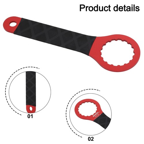 Clé De Pédalier En Alliage D'aluminium – Compatible BB52, BB49, BSA30, Avec Poignée Antidérapante – Noir Ou Rouge