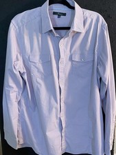 Men's Marc Anthony Slim Fit Button-Down Long Sleeve Shirt Purple Size XL