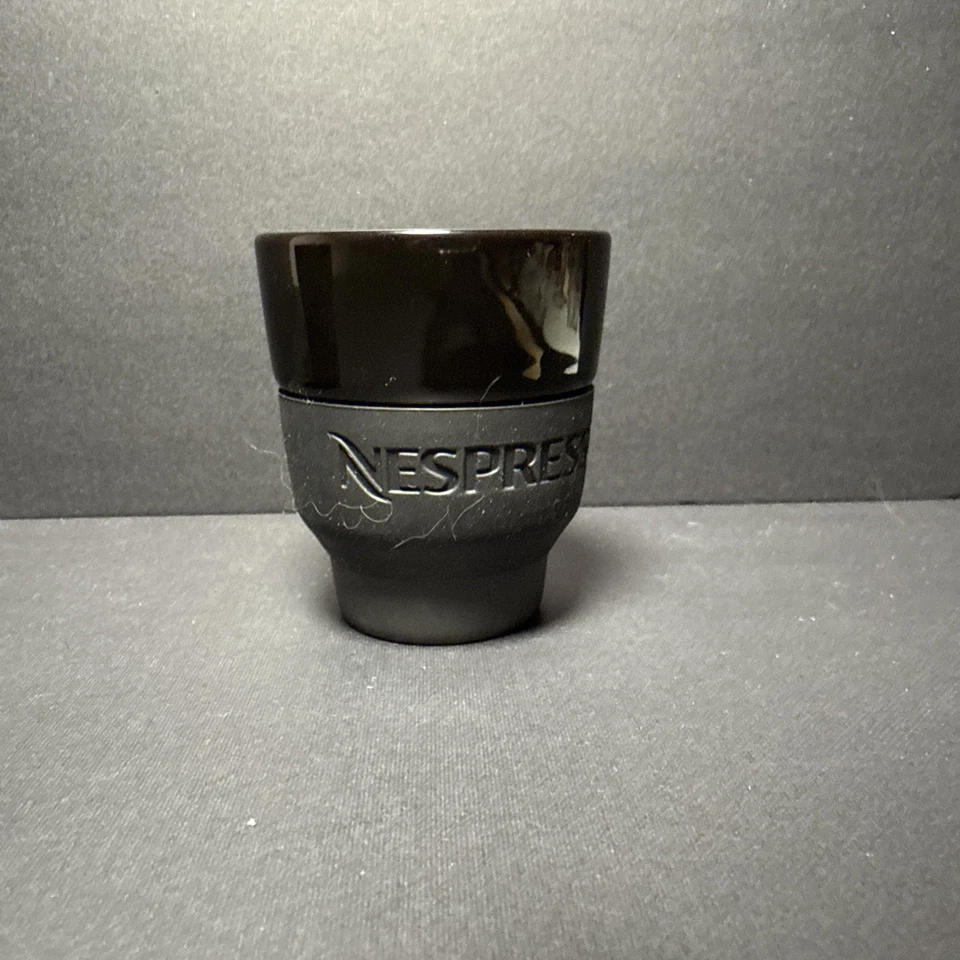 Set Of 4 Nespresso Touch Geckeker Michels Black Sleeve Espresso Cups - Image 2 of 4