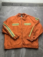 Bulwark FR Jacket Mens 2XL XXL Orange Flame Resistant Utility Reflective Zip