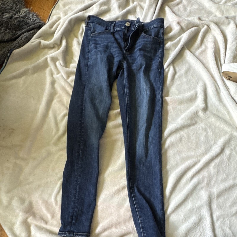 American Eagle Next Level Stretch High-Rise Jegging Jeans Dark Wash Blue 4