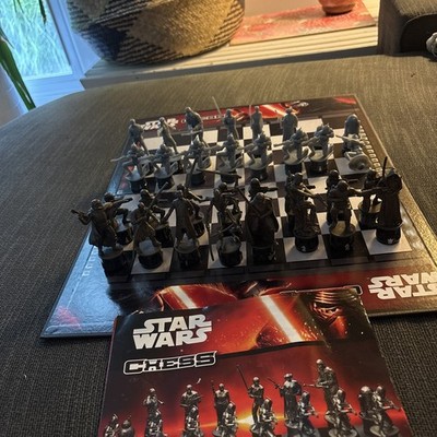 Star Wars Chess Set (Complete Board And All Pieces) One Base Missing