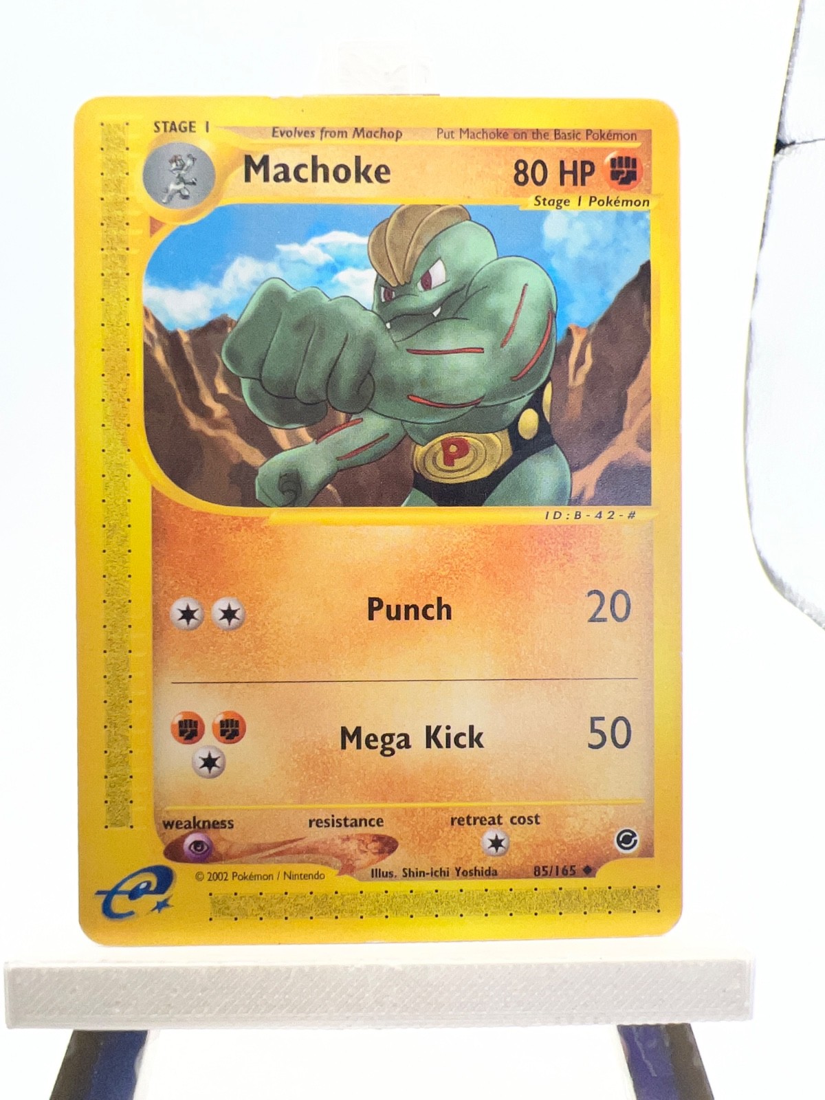 Pokémon card: Machoke, 085/165, Expedition Base Set, Regular, (LP)