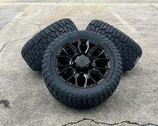 2011-2026 Gmc Sierra 2500 Black 20 8 Lug 8-180 Wheels 33x12.50r20 Rt Tires