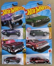 Hot Wheels - Lot Of 4 Wagons: Nova Gasser, Nomad, Volvo 850 Estate, Maxima Drift