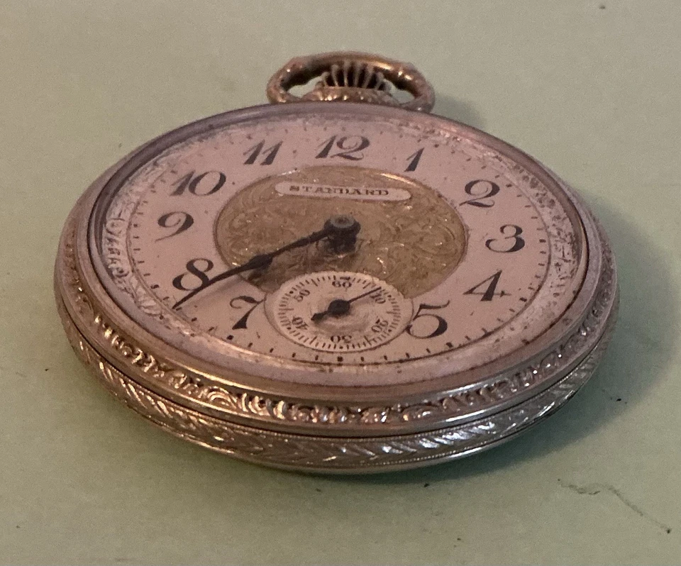 Vintage 1924 NY Standard 12s 7j Grade 173/k Silveroid Pocket Watch A1044 - Image 3 of 4