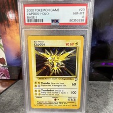 PSA 8 2000 Zapdos Holo 20/130 Base Set 2 Wizards of the Coast English on eBay