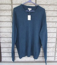 Sonoma V-Neck Knit Lightweight 100 Cotton Blue Sweater men's XL NEW w/TAGS