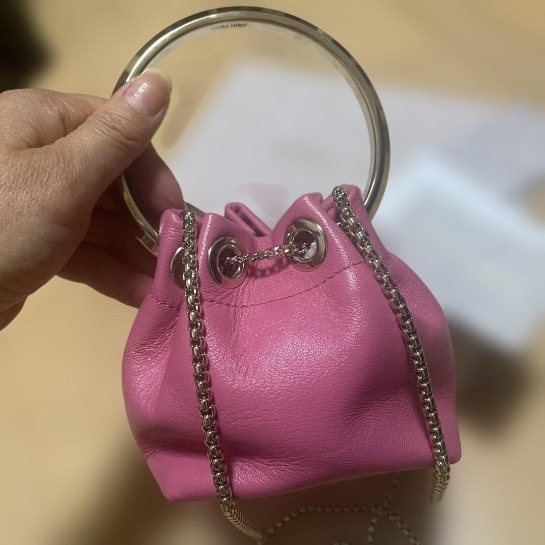 JIMMY CHOO Micro bonbon Pink Shoulder Bag Used | eBay