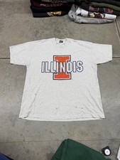 vintage university of illinois made in usa collegiate shirt size xxl HAS STAINS