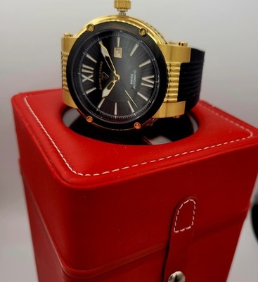 Swiss Legend Men's Watch Swiss Movement W/ Hacking 48mm Rubber Strap With Winder