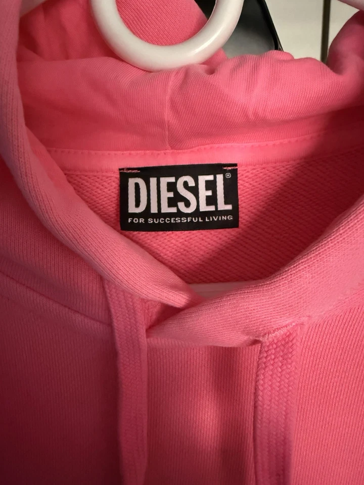 Sudadera con capucha Diesel rosa vibrante. Cómodo y elegante. Sin etiquetas. Nunca usado. Talla S Foto 3 de 4