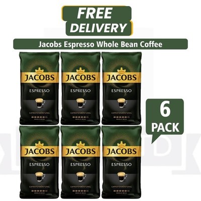 Jacobs Experten Espresso Coffee Beans Dark Roast Whole Bean 1kg - PACK OF 6