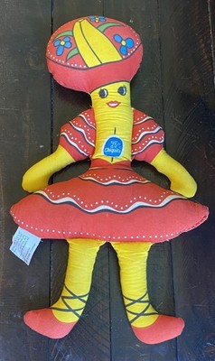 Vintage 1975 Chiquitta Banane 15 Zoll Werbe-Plüsch-RAG-PUPPE