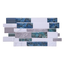 10Pcs 9.4"x4.7" Peel and Stick Backsplash Tiles Mable Tile Stickers, 4 Colors