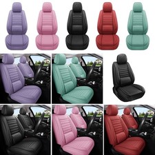 Thickened Nappa Leather Car Seat Covers Full Set W Built-in Lumbar Support Thickened Nappa Leather Car Seat Covers Full Set W Built-in Lumbar Support