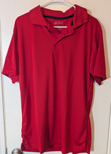 Galaxy by Harvic Mens Large Polo Shirt Red Pe...