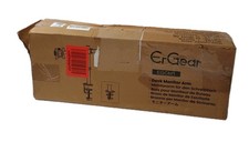 Dual Monitor Stand Heavy Duty Adjustable Desk Mount Black Desktop: EGCM1