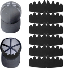 6 Pcs Black Baseball Caps Inserts Shapers Felt Reusable Hat Sweat Liner Filler