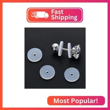 50 100Pcs Silicone Earring Backs Stopper for Piercings, Clear Discs Stabilizer P